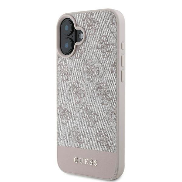 Guess GUHCP16MG4GLPI iPhone 16 Plus 6.7&quot;różowy/pink hardcase 4G Bottom Stripe