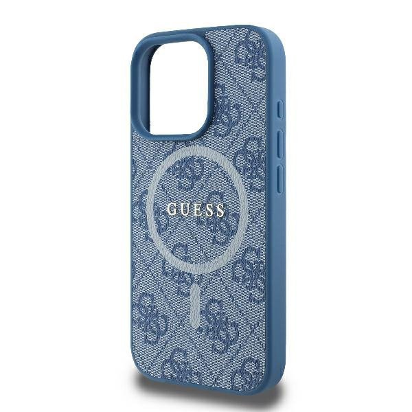 Guess GUHMP16LG4GFRB iPhone 16 Pro6.3&quot; niebieski/blue hardcase 4G Ring Classic Logo MagSafe