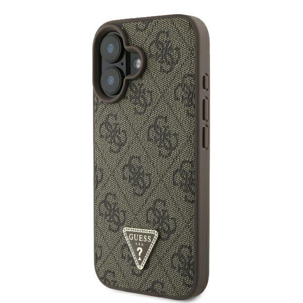 Guess GUHCP16MP4TDPW iPhone 16 Plus6.7&quot; brązowy/brown hardcase Leather 4G Triangle Strass