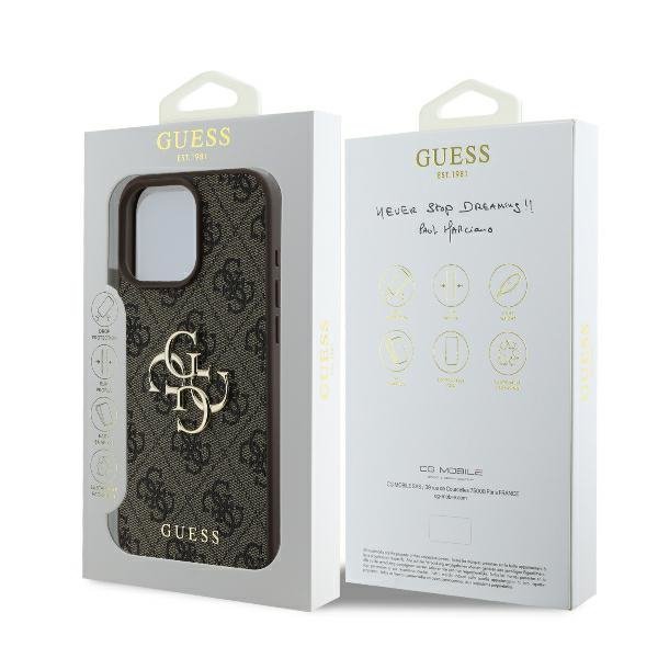 Guess GUHCP16X4GMGBR iPhone 16 Pro Max 6.9&quot; brązowy/brown hardcase 4G Big Logo