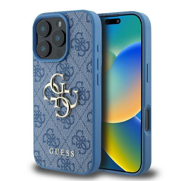 Guess GUHCP16L4GMGBL iPhone 16 Pro6.3&quot; niebieski/blue hardcase 4G Big Logo