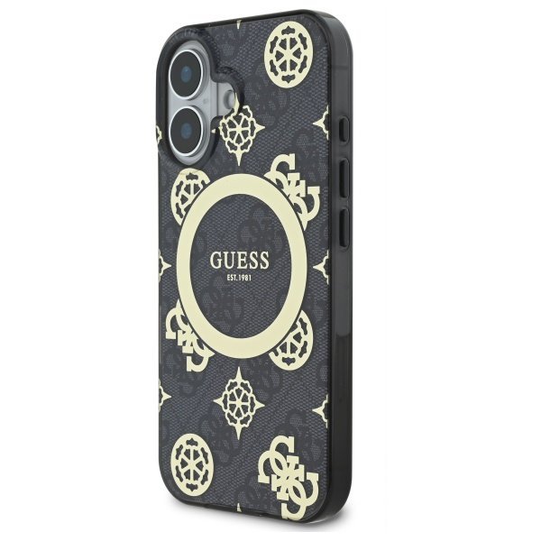 Guess GUHMP16SH4PYEEK iPhone 166.1&quot; czarny/black hardcase IML Peony On 4G Background MagSafe