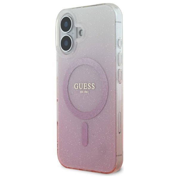 Guess GUHMP16SHGRCELP iPhone 166.1&quot; różowy/pink hardcase IML Glitter Gradient MagSafe