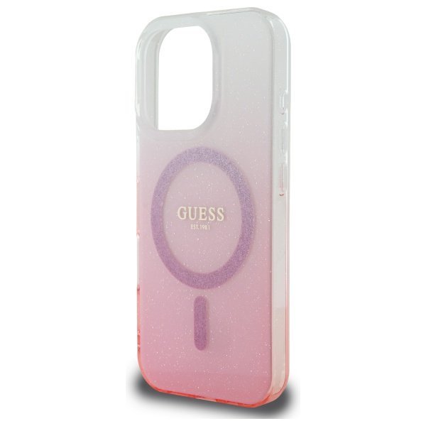 Guess GUHMP16LHGRCELP iPhone 16 Pro6.3&quot; różowy/pink hardcase IML Glitter Gradient MagSafe