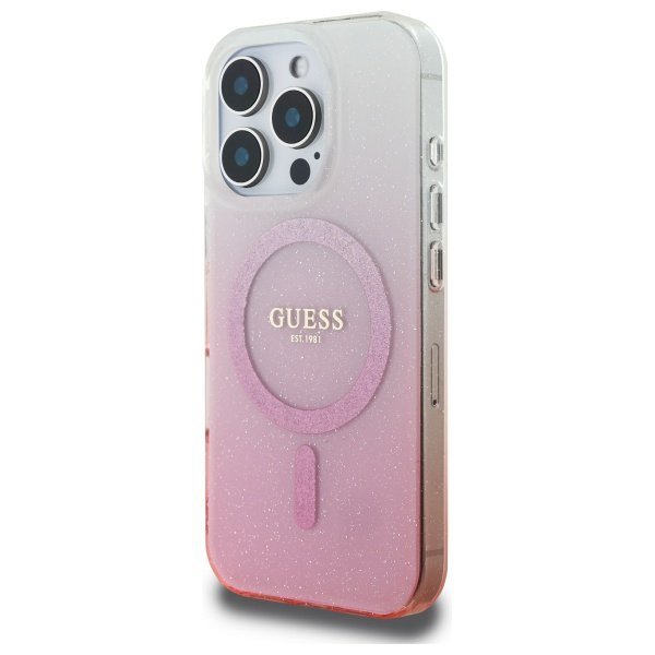 Guess GUHMP16XHGRCELP iPhone 16 Pro Max 6.9&quot; różowy/pink hardcase IML Glitter Gradient MagSafe