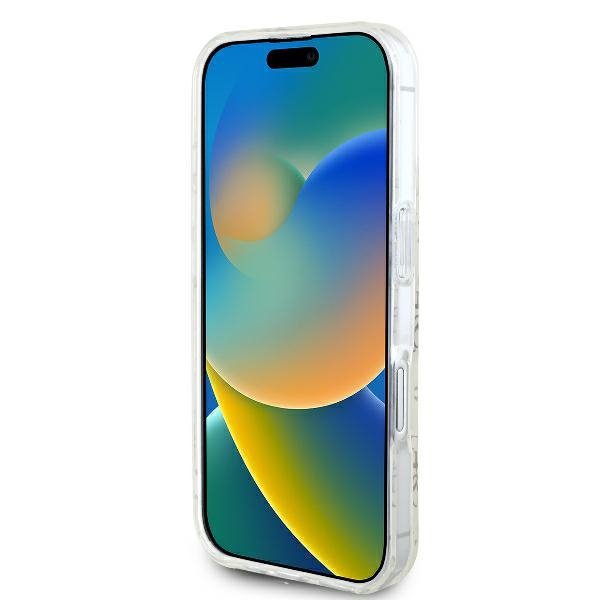 Guess GUHMP16SH4DTEH iPhone 16 6.1&quot; biały/white hardcase IML 4G Background MagSafe