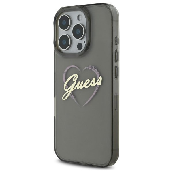 Guess GUHCP16XHCHGSPK iPhone 16 Pro Max 6.9&quot; czarny/black hardcase IML Heart