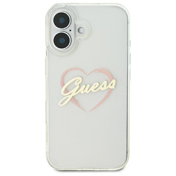 Guess GUHCP16MHCHGSPT iPhone 16 plus6.7&quot; przeźroczysty/transparent hardcase IML Heart