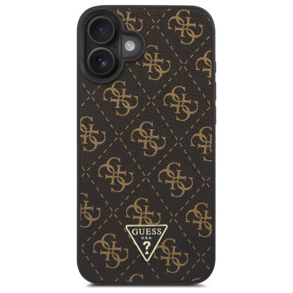 Guess GUHCP16SPG4GPK iPhone 16 6.1&quot; czarny/black hardcase New 4G Triangle
