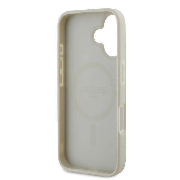 Guess GUHMP16SPGPYSH iPhone 166.1&quot; biały/white hardcase Peony Script Logo MagSafe