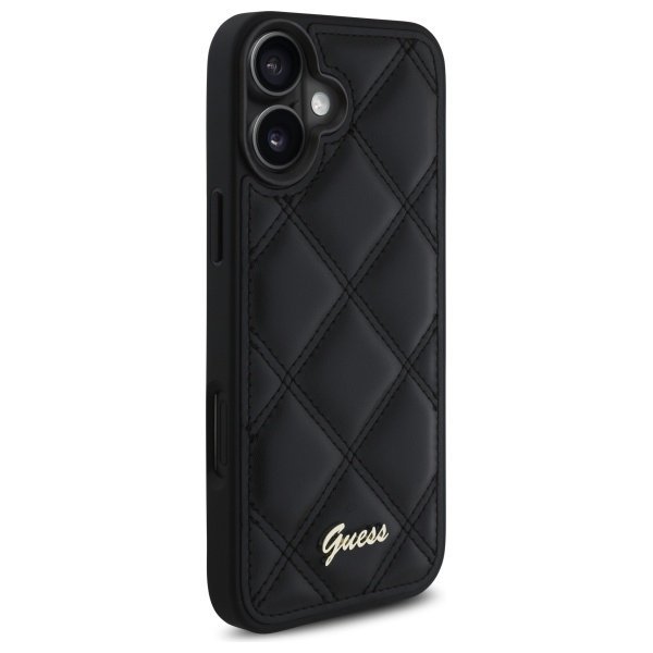 Guess GUHCP16SPSQSQSK iPhone 166.1&quot; czarny/black hardcase Quiled Metal Logo