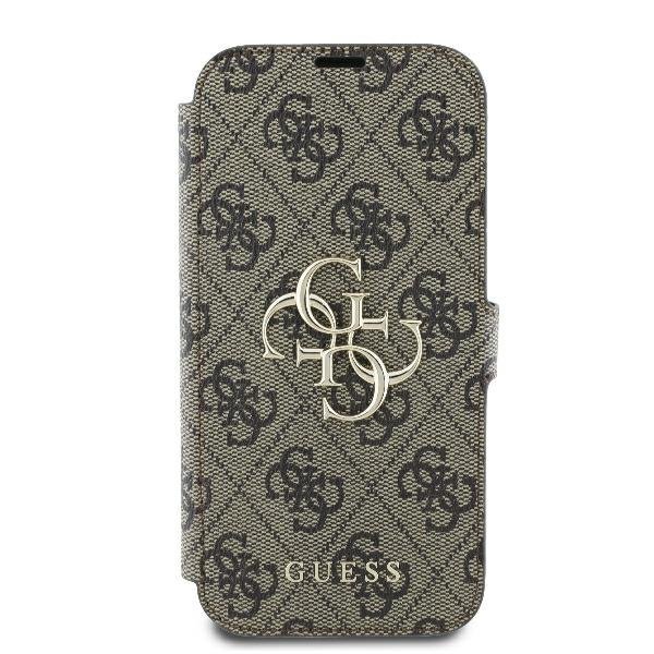 Guess GUBKP16M4GMGBR iPhone 16 Plus6.7&quot; brązowy/brown book 4G Metal Logo