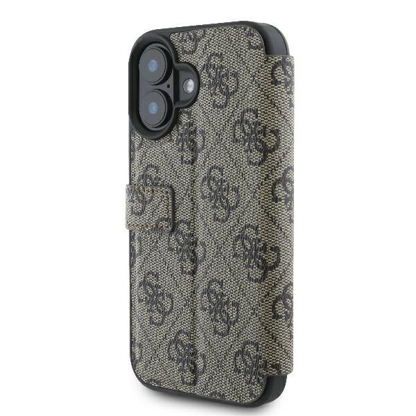 Guess GUBKP16M4GMGBR iPhone 16 Plus6.7&quot; brązowy/brown book 4G Metal Logo