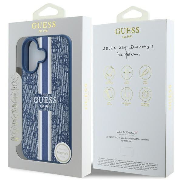 Guess GUHMP16SP4RPSB iPhone 166.1&quot; niebieski/blue hardcase 4G Printed Stripes MagSafe