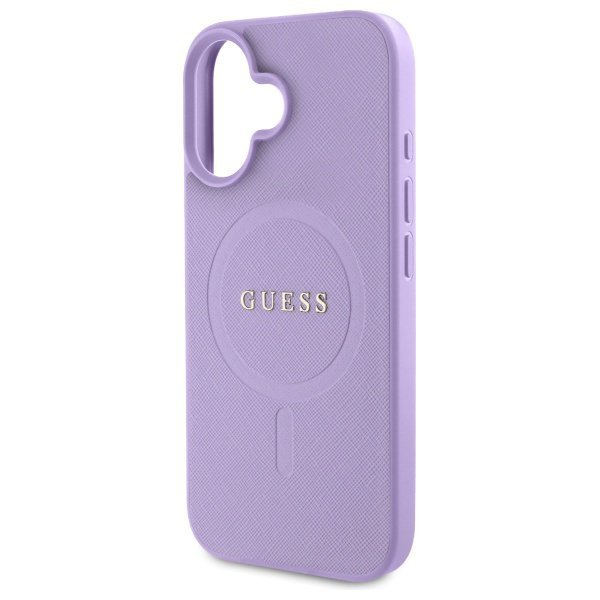 Guess GUHMP16SPSAHMCU iPhone 16 6.1&quot;     fioletowy/purple hardcase Saffiano MagSafe