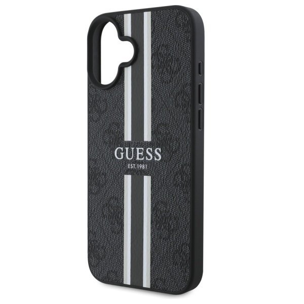 Guess GUHMP16SP4RPSK iPhone 16 6.1&quot;      czarny/black hardcase 4G Printed Stripes MagSafe