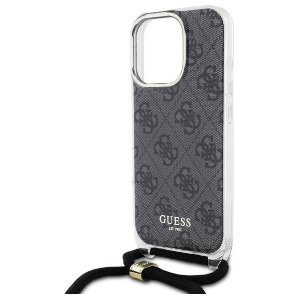 Guess GUHCP16XHC4SEK iPhone 16 Pro Max   6.9&quot; czarny/black hardcase Crossbody Cord 4G Print