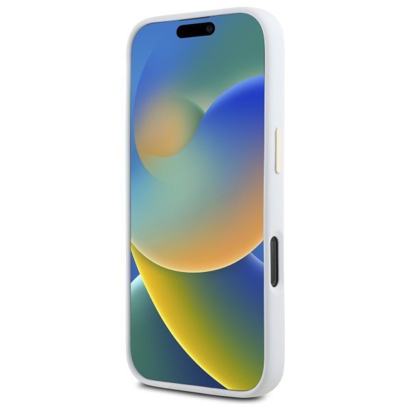 Guess GUHCP16XM4DGPH iPhone 16 Pro Max   6.9&quot; biały/white hardcase Silicone Logo Strass 4G