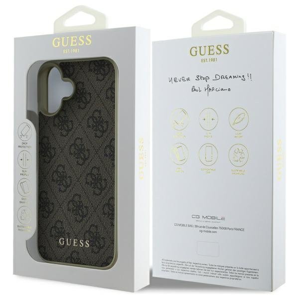 Guess GUHCP16MGF4GBR iPhone 16 Plus 6.7&quot; brązowy/brown hardcase 4G Charms Collection