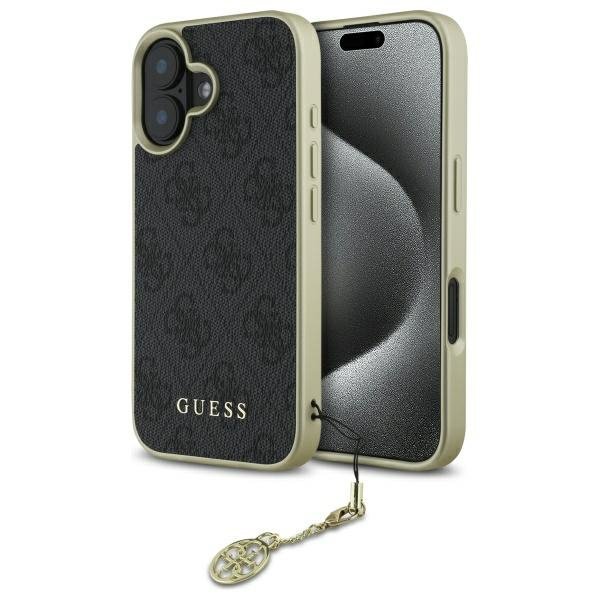 Guess GUHCP16SGF4GGR iPhone 16 6.1&quot;      czarny/black hardcase 4G Charms Collection