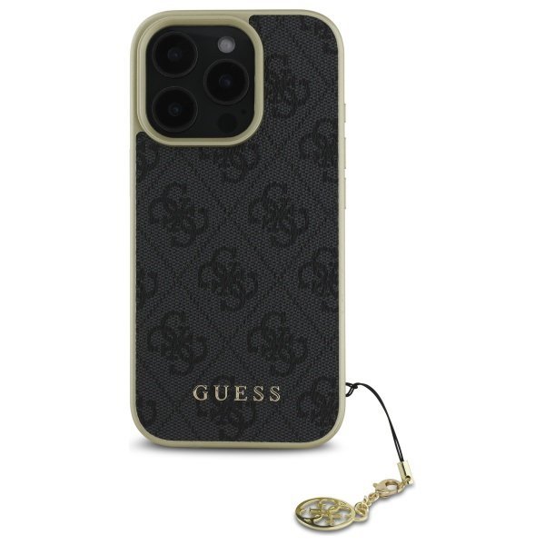 Guess GUHCP16LGF4GGR iPhone 16 Pro 6.3&quot;  czarny/black hardcase 4G Charms Collection
