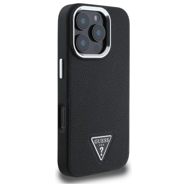Guess GUHMP16XPGTSPSK iPhone 16 Pro Max  6.9&quot; czarny/black hardcase Grained Triangle MagSafe
