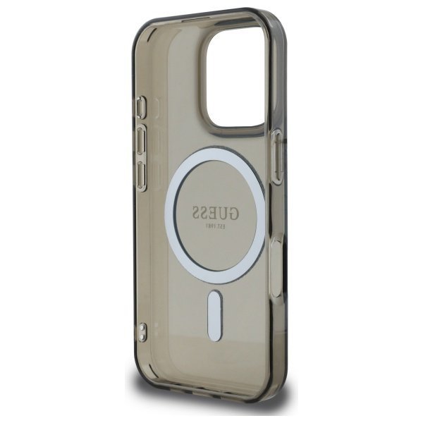 Guess GUHMP16XHFGEREK iPhone 16 Pro Max  6.9&quot; czarny/black hardcase IML Glitter Circle MagSafe