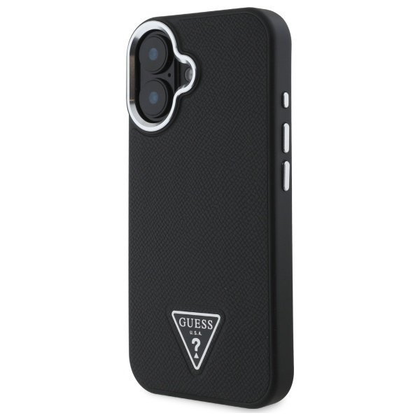 Guess GUHMP16MPGTSPSK iPhone 16 Plus     6.7&quot; czarny/black hardcase Grained Triangle MagSafe