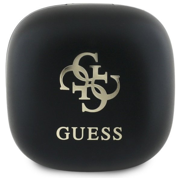 Guess słuchawki Bluetooth GUTWSJ144ESK   TWS + stacja dokująca czarny/black Iridescent 4G Printed Logo