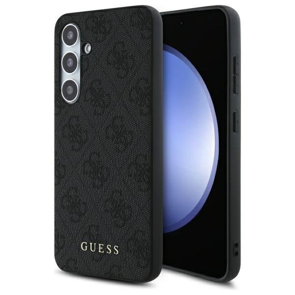 Guess GUHCS24FEG4GFGR S24 FE S721        szary/grey hardcase 4G Metal Gold Logo