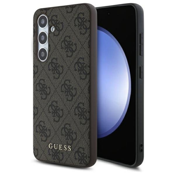 Guess GUHCS24FEG4GFBR S24 FE S721        brązowy/brown hardcase 4G Metal Gold Logo