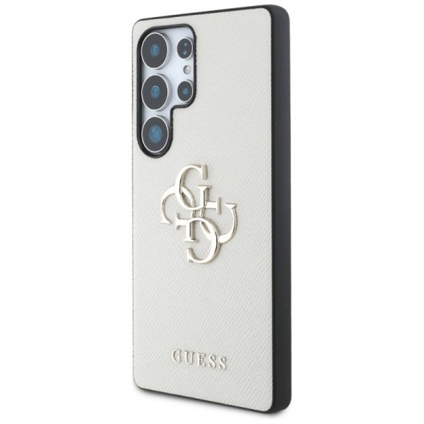 Etui Guess Grained Big 4G Logo Small     Classic Logo do Samsung Galaxy S25 Ultra beżowy