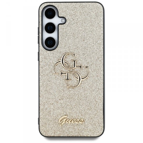 Etui Guess Fixed Glitter Big 4G Metal    Logo do Samsung Galaxy S25 złoty