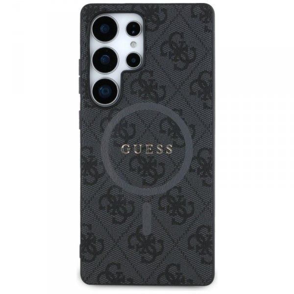 Etui Guess Leather 4G Colored Ring       Classic Logo MagSafe Samsung Galaxy S25 Ultra czarny