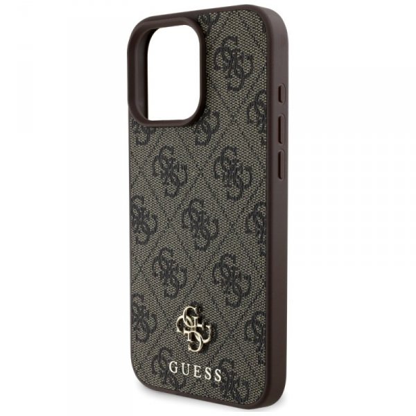 Etui Guess HC PU 4G Small 4G and Classic do iPhone 16 Pro MagSafe brązowy