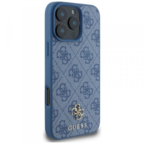 Etui Guess HC PU 4G Small 4G and Classic do iPhone 16 Pro Max MagSafe niebieski