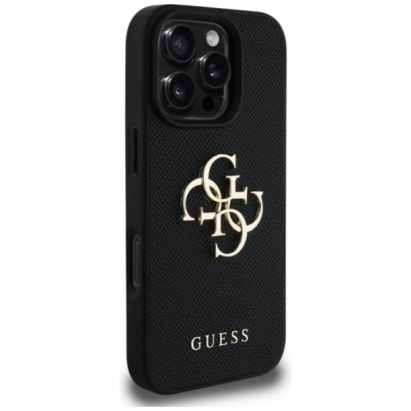 Etui Guess Grained Big 4G Logo Small     Classic Logo do iPhone 16 Pro Max czarny
