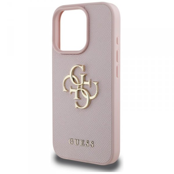 Etui Guess Grained Big 4G Logo Small     Classic Logo do iPhone 16 Pro Max różowy