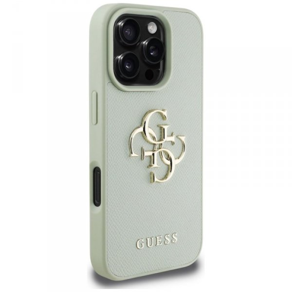 Etui Guess Grained Big 4G Logo Small     Classic Logo do iPhone 16 Pro zielony