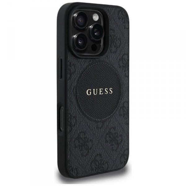Etui Guess 4G Circle Classic Logo        MagSafe do iPhone 16 Pro czarny