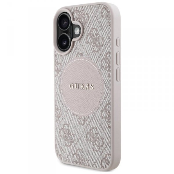 Etui Guess 4G Circle Classic Logo        MagSafe do iPhone 16 różowy