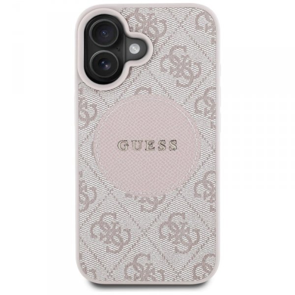 Etui Guess 4G Circle Classic Logo        MagSafe do iPhone 16 różowy