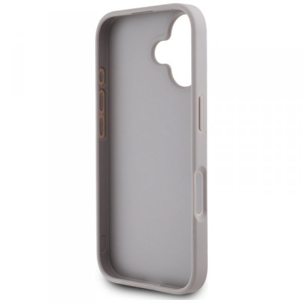 Etui Guess Grained Roses Big 4G logo do  iPhone 16 fioletowy