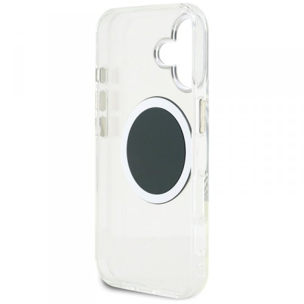 Etui Guess IML Metal Colored Circle      Classic Logo MagSafe do iPhone 16 czarny