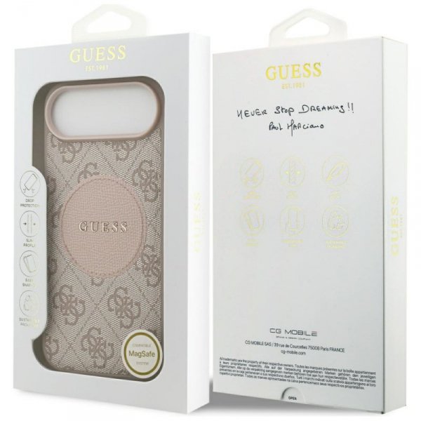 Etui Guess 4G Circle Classic Logo        MagSafe do iPhone Air różowy