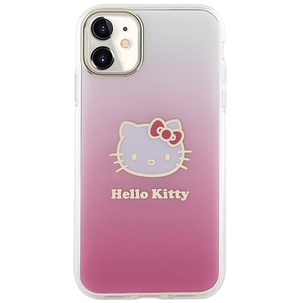 Hello Kitty HKHCN61HDGKEP iPhone 11 / Xr 6.1&quot; różowy/pink hardcase IML Gradient Electrop Kitty Head