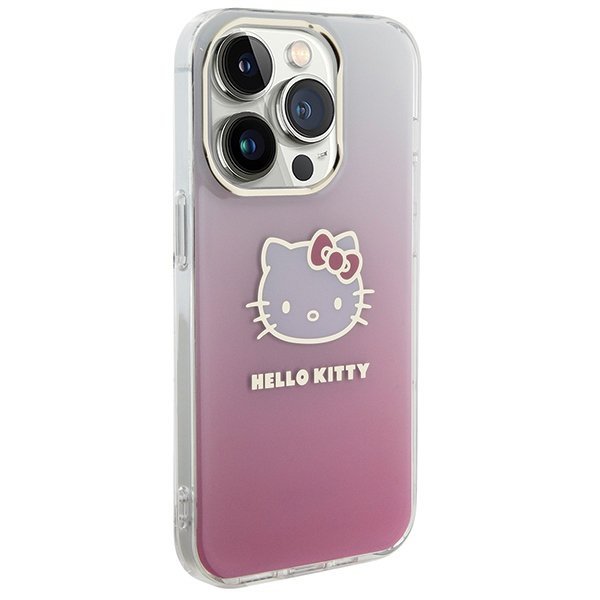 Hello Kitty HKHCP14LHDGKEP iPhone 14 Pro 6.1&quot; różowy/pink hardcase IML Gradient Electrop Kitty Head