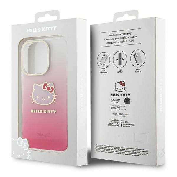 Hello Kitty HKHCP14XHDGKEP iPhone 14 Pro Max 6.7&quot; różowy/pink hardcase IML Gradient Electrop Kitty Head