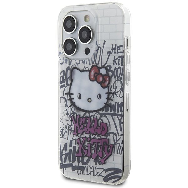 Hello Kitty HKHCP14XHDGPHT iPhone 14 Pro Max 6.7&quot; biały/white hardcase IML Kitty On Bricks Graffiti