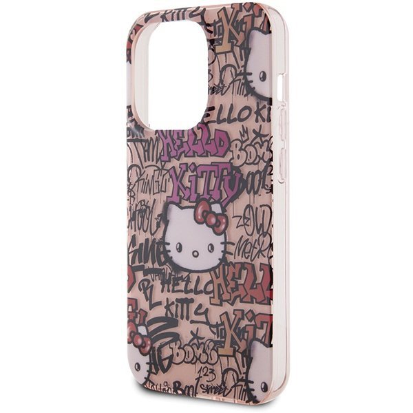Hello Kitty HKHCP14XHDGPTP iPhone 14 Pro Max 6.7&quot; różowy/pink hardcase IML Tags Graffiti